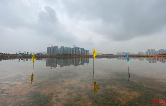 湖区已有较大面积蓄水