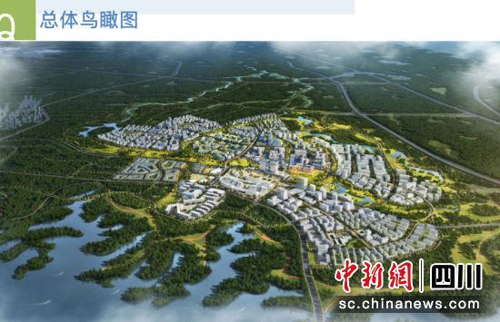 成都未來醫學城鳥瞰圖。成都東部新區 供圖