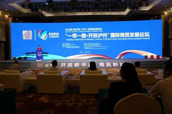 “一带一路 开放泸州”国际商贸发展论坛 蔡惠兰 摄