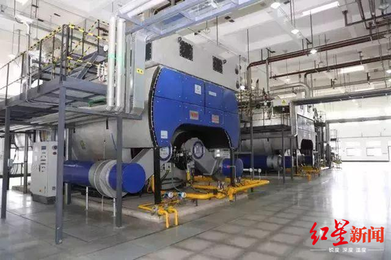 ↑使用清洁能源的新锅炉投入使用 资料图