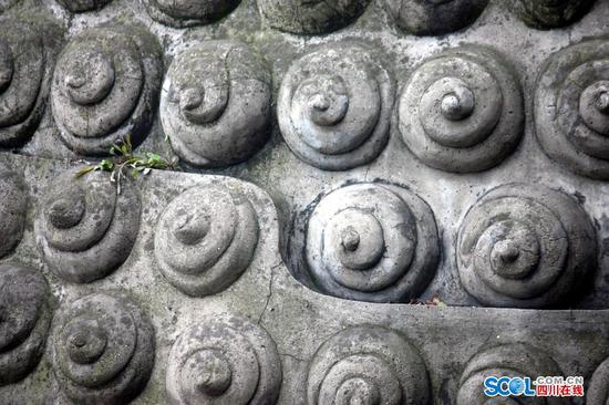 大佛发髻排水通道 乐山大佛景区管委会供图