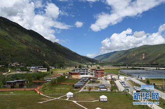 沟尔普村一景(8月2日摄)。新华社记者 卢宥伊 摄