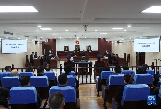 4月6日拍摄的庭审现场。新华社记者 季春鹏 摄