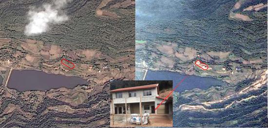 卫星监测到的乱占耕地建房案例。