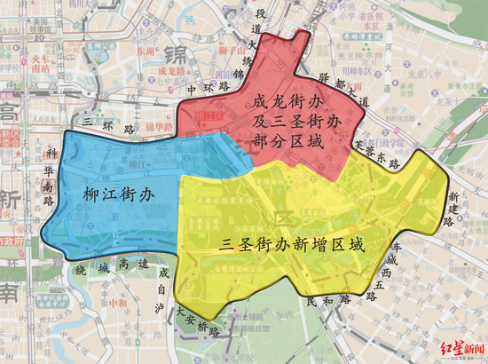 ▲錦江區(qū)臨時(shí)交通管制區(qū)域圖