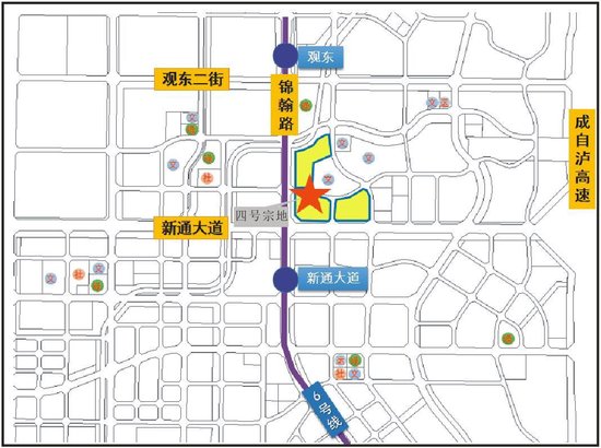 高新区中和街道新川板块78亩宗地位置示意图