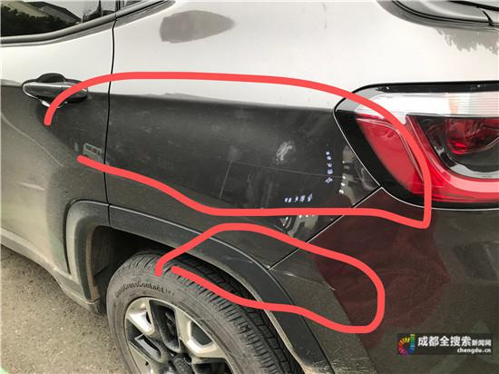 被擦挂的周先生的车