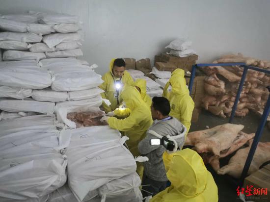 屏山警方查獲的問題肉