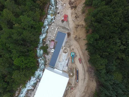 水電站項目建設現場,被疑破壞生態環境。