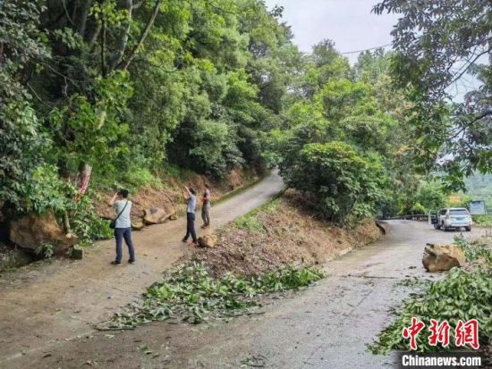 山路旁崩滑。 成理地災防治國家重點實驗室供圖