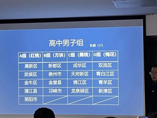 成都市青少年足球运动会分组表