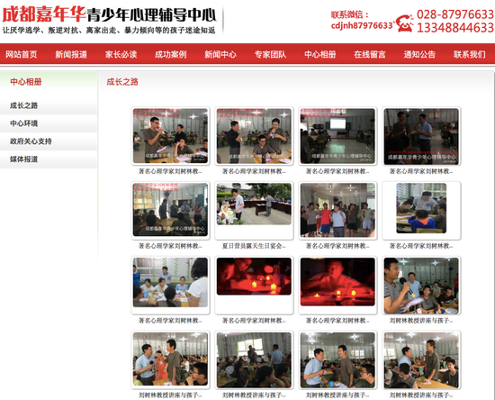 “嘉年华”官网宣传刘树林的材料。 “嘉年华”官网截图