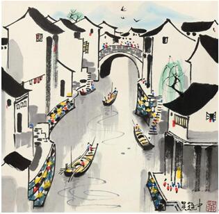 [吴冠中 彩墨水乡]