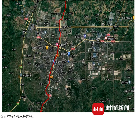 供水公司划分的分时分片停水区域示意图