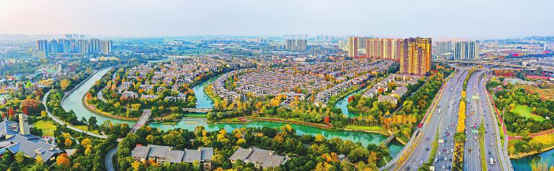 俯瞰金牛,公园城市美丽新图景逐渐呈现。