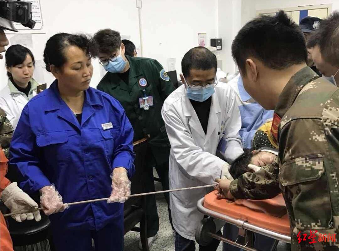 ↑事发后童晓芳被送到医院。