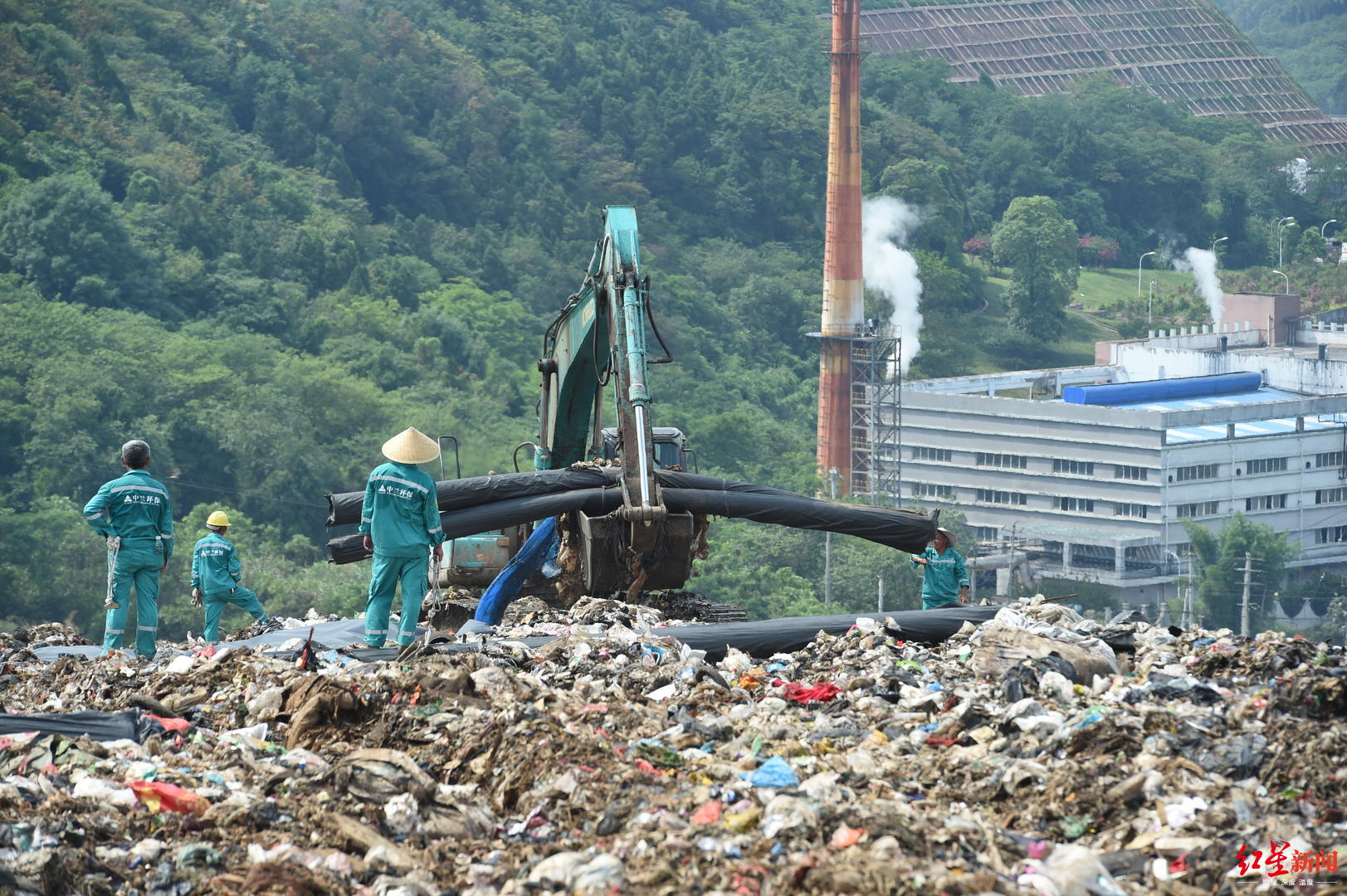 龙泉驿区长安垃圾填埋场现场