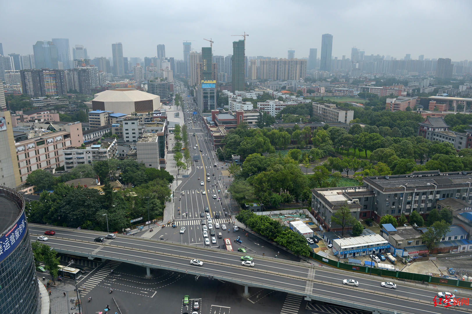 ▲2020年8月14日，改造后的一环路南一段