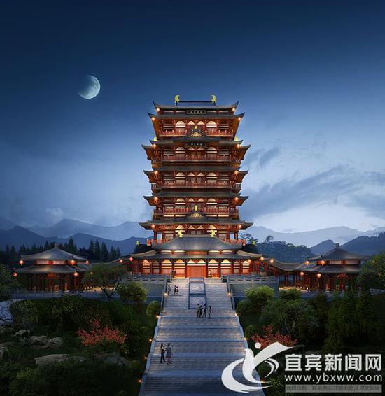 东楼效果图(叙州区融媒体中心 供图)