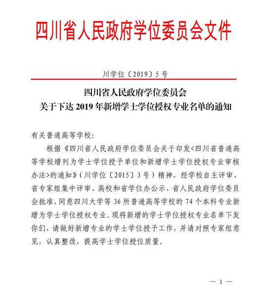 川影3个专业新增为学士学位授权专业