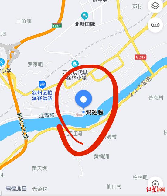 “雞翅膀”所在的位置