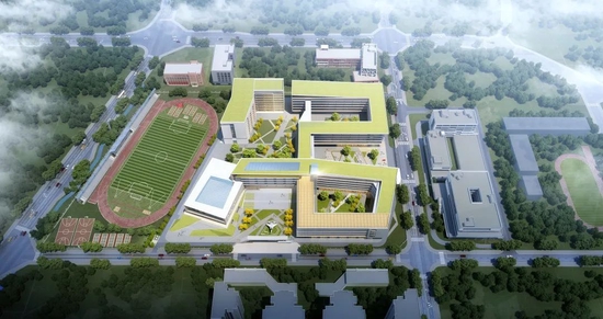 石室·成飞中学新校址鸟瞰图