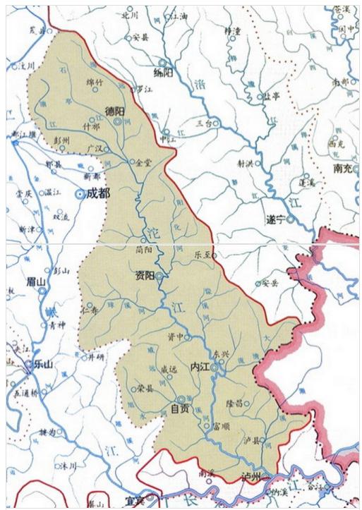 沱江水系图