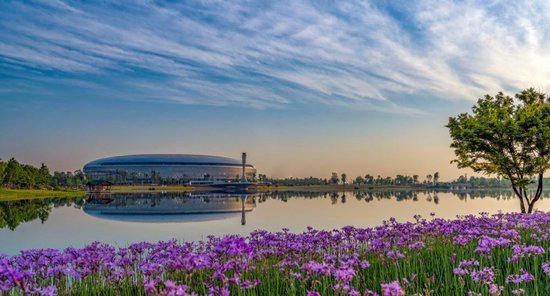 这是成都市体育公园。成都始终以新发展理念为“魂”，以公园城市为“形”，城市“诗意栖居”，街头“万千气象”。新华社发