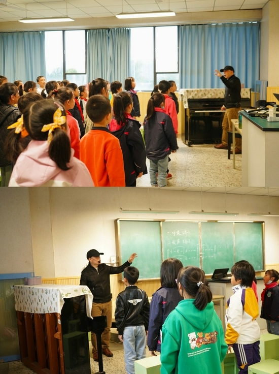 沙河源小学校的课后延时服务,老师正带领孩子们合唱。魏冯 摄