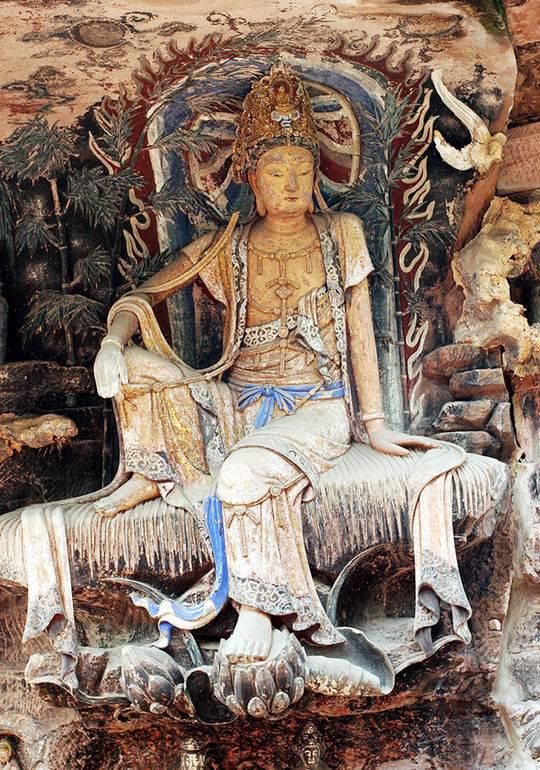 纳入成都资阳旅游年卡的安岳县毗卢洞紫竹观音