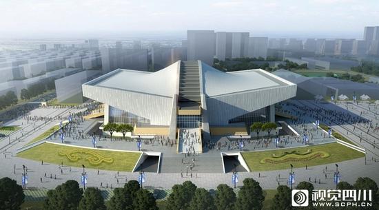 四川省体育馆大运会改造工程效果图(省体育馆供图)