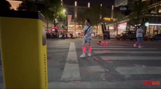 激光投影警示装置能有效提高夜间行人过街的安全系数
