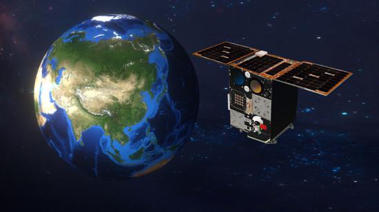 “太空熊貓”遨游太空效果圖