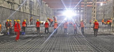 天河路下穿隧道施工现场