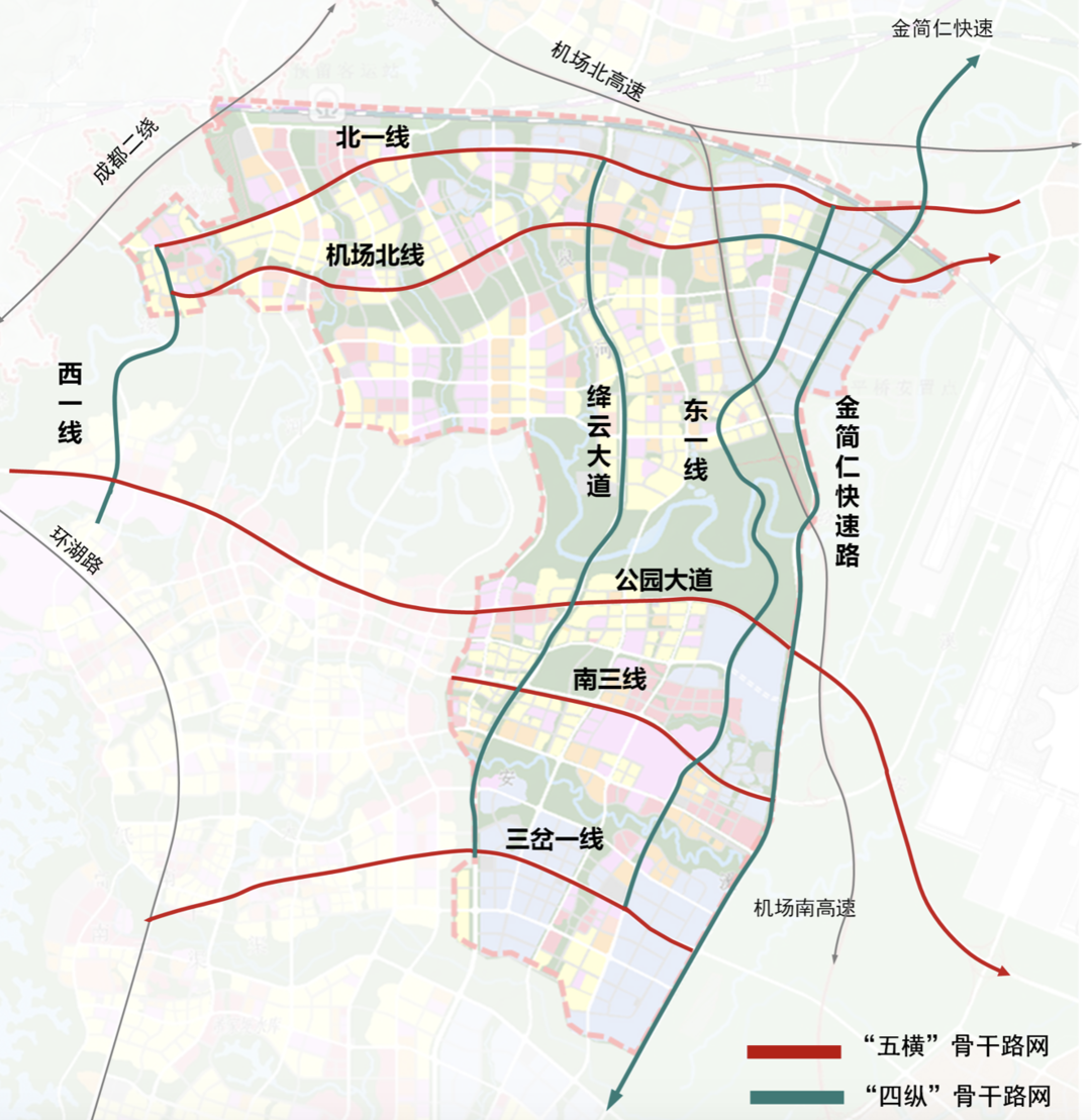 “五横四纵”骨干路网