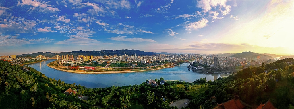 宜宾城市鸟瞰