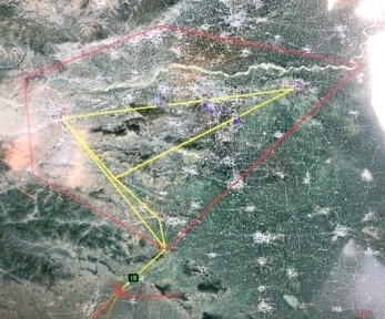 灾区任务区空域及航线图