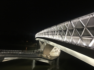 夜色下的五岔子大桥 摄影 余小红