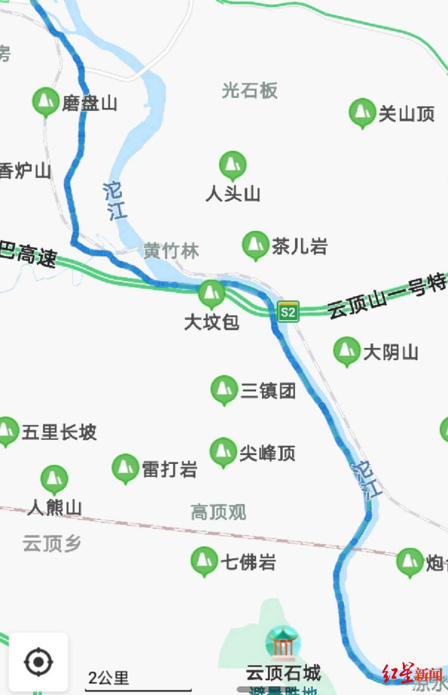 欧炳超驾车失踪路段