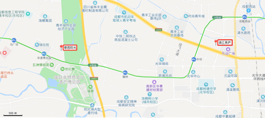 青羊区房源位置示意图