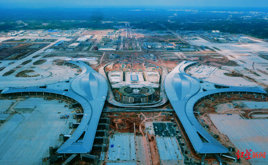 ▲建設中的天府國際機場