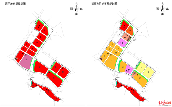 ▲成都市规划和自然资源局公告，粉色图块为中小学用地