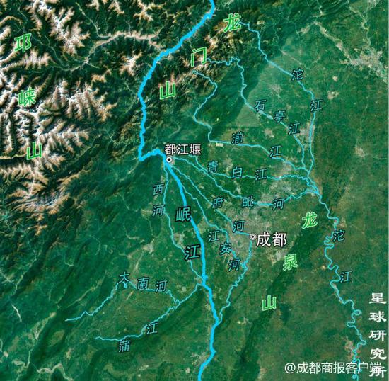 成都水系图 图据星球研究所