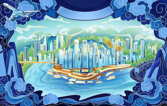 马晓燕作品《重庆朝天门》