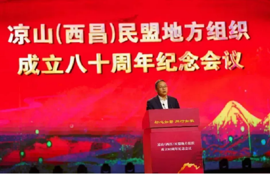 （四川省政协副主席、民盟四川省委主委刘旭光讲话）