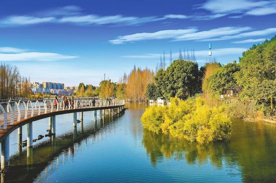 新津的绿道点位。