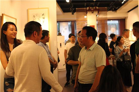 “和风——冷柏青书法小品展”活动现场