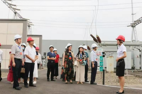 政协委员参观110千伏济川变电站