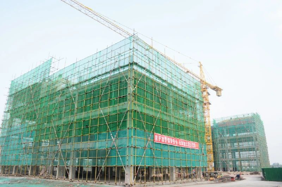 建设中的大竹县第一小学东湖校区幼儿园。