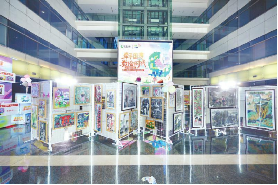 2023年国寿小画家四川作品展现场。